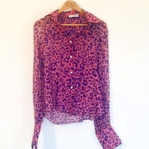 D&G Silk Pink Leopard Blouse